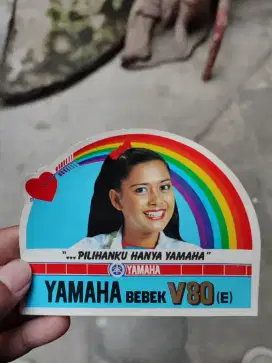 Sticker Jadul NOS Asli Sepeda Motor Yamaha Bebek V80 thn 1970an