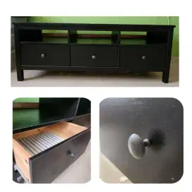 Turun Harga - IKEA Hemnes Meja TV warna Hitam