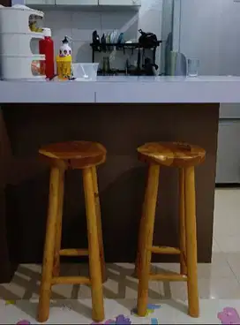 KURSI BAR KAYU JATI ASLI