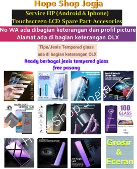 Tempered Glass bening/spy/Uv/curve Xiaomi-Oppo-Realme-Samsung-Iphone