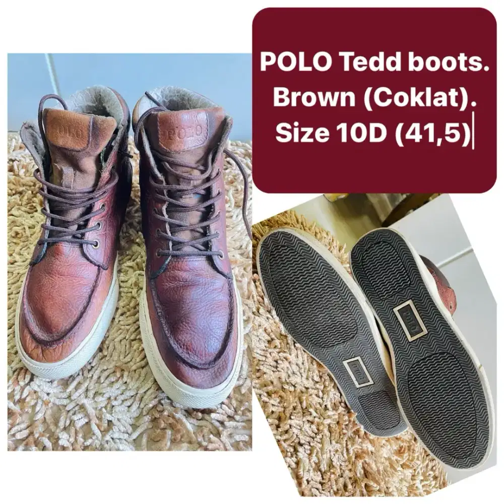 sepatu kulit Polo size 41.5