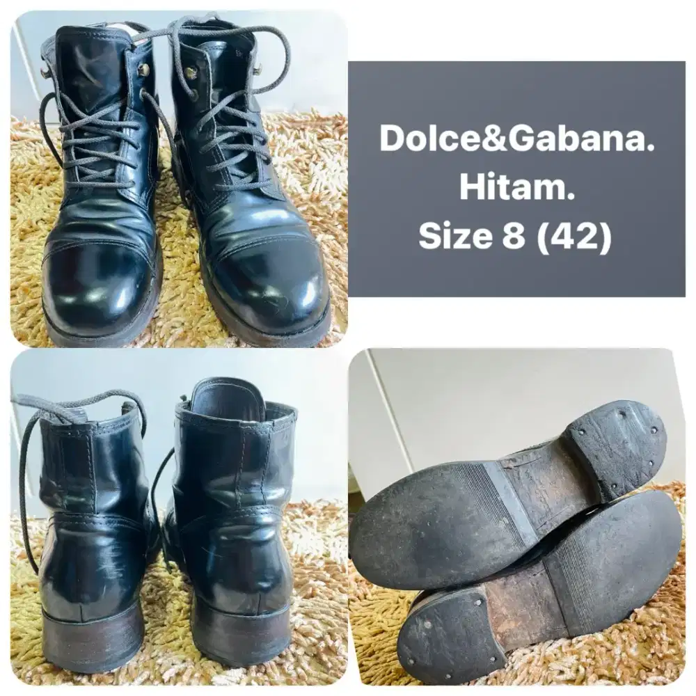 sepatu kulit merk Dolce&gabana size 42