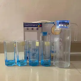 Luminarc Pitcher Set Crystal Blue