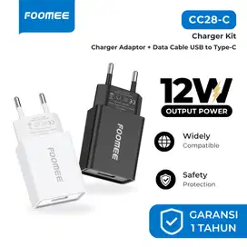 Foomee CC28-C Charger Kit 1 Port USB 2.4A + Kabel Data Type-C 1M