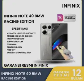 Infinix Note 40 BMW edition 8/256 Garansi Resmi