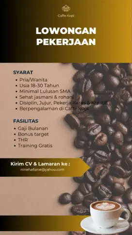 Lowongan kerja untuk barista