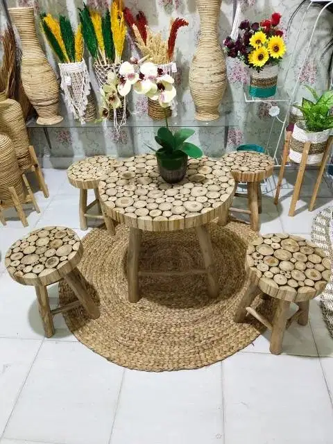 SET MEJA KURSI KOIN JATI FREE FINISHING