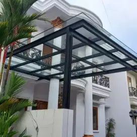 Kanopi kaca murah awet kuat aman dll