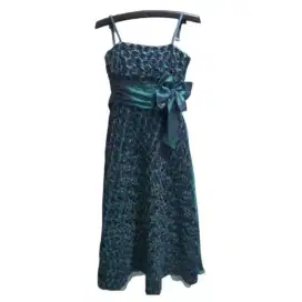 GAUN DRESS PESTA HIJAU TOSCA EMERALD