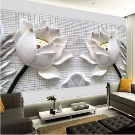Pesan wallpaper dinding 3d custom toko jual dan pasang gorden murah