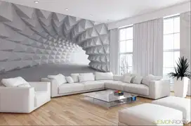 Pesan wallpaper dinding 3d custom toko jual dan pasang gorden murah