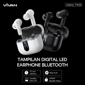 HEADSET BLUETOOTH TWS GAMING VIVAN T100E | GARANSI 1TH | @CAVALLOACC
