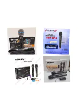 Mic kabel Wireless Shure Ashley Sony Kualitas Bagus