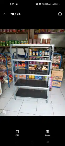 Rak besi siku lobang serbaguna