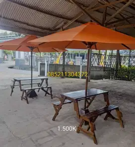Meja bangku payung