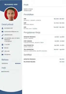 lulusan SMK pengalaman operator produksi gudang