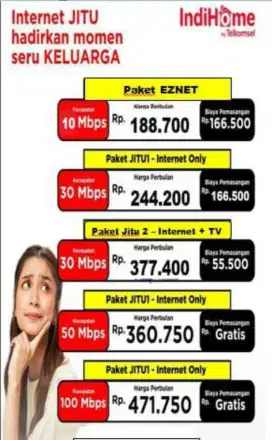 Menerima Pemasangan indihome waiffi  area Palembang dan sekitarnya