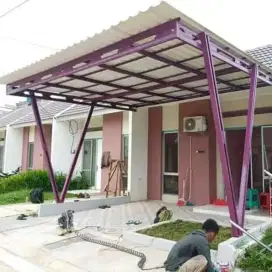 Kanopi carport, kanopi Baja Ringan ,Plafon Ppc, kanopi alderon upvc