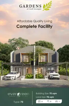 DIJUAL RUMAH DALAM CLUSTER GARDEN SAMPING MALL 10JT ALL IN TANPA DP