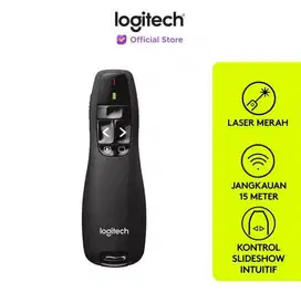 Pointer Logitech R400 Remote Pointer Presentasi Wireless Laser Merah