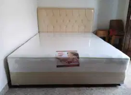 Springbed putih cream cantik