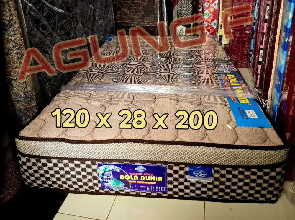 Kasur Busa Tebal 28 cm Bola dunia Medalion 120 x 200