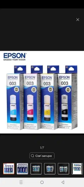 Tinta Epson 003.98 persen compatible ori. Semua harga sama