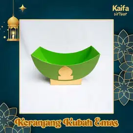 Keranjang/Tempat Parcel Lebaran Hiasan Kubah Emas