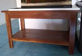 Meja kayu mahoni serbaguna uk.90x45x50