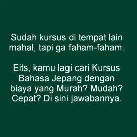 Kursus Privat Bahasa Jepang Murah Bsa Sesuai Budget Offline & Online