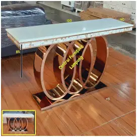 Meja Konsul Kaki Stenlist Gold Mewah