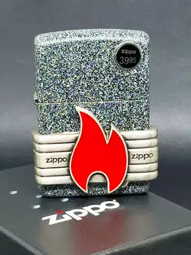 New Zippo Red Vintage Wrap Flame Original