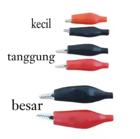 Jepit buaya merah & hitam sepasang