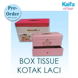 Box Souvenir Tissue Model Kotak Laci Custom