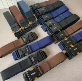 Belt Tumi Buckle Besi Metal Black Tali Strap Nilon