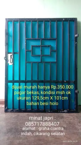 Pagar besi holo kotak