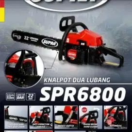 SUPRA SPR6800 CHAINSAW/ GERGAJI POTONG KAYU 222 TAK ECOLITE