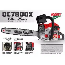 Mesin chainsaw gergaji potong kayu tipe proquip QC7800X