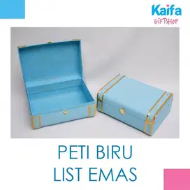 GiftBox / Hamper Unik Tempat bingkisan model Peti (Biru Muda)