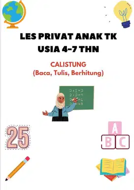 Guru Les Privat Anak TK Usia 4-7 tahun
