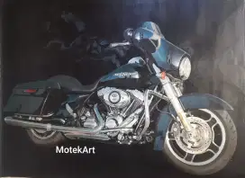 Lukisan Canvas Harley Davidson