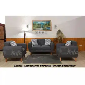 Sofa retro 2+1+1 dan meja. Full busa