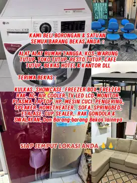 Kami beli barang bekas kulkas freezer Box mesin cuci Ac Tv Springbed