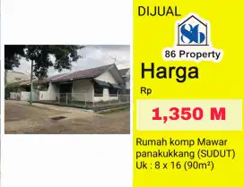 Dijual Rumah Tua Posisi Sudut Dalam Kompleks Mawar Panakkukang