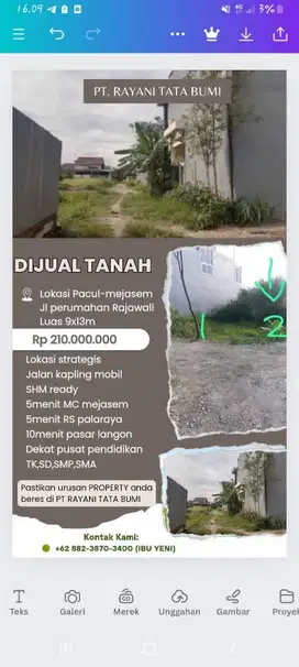 Tanah dijual di Pacul mejasem