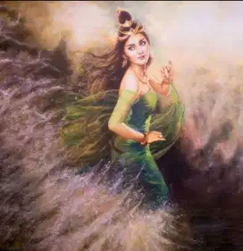 Lukisan Kanjeng ( Ibu Ratu Nyi Nyai ) Laut Kidul pantai Selatan