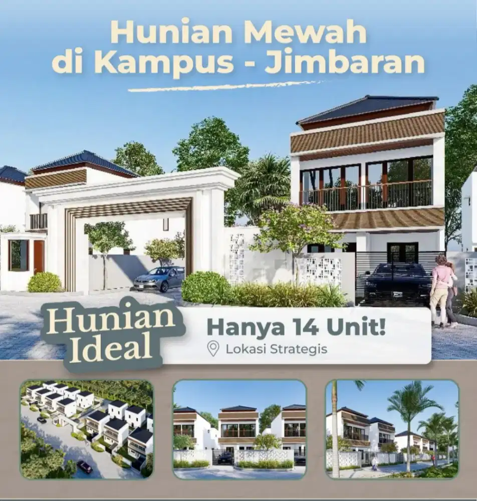Rumah 2 lantai dekat kampus unud lebar jalan 10 meter