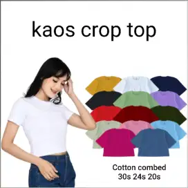 Grosir kaos Crop Top polos dewasa