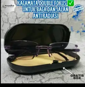 Kaca mata baca  doblel fokus jauh dekat bisa  bawa jalan