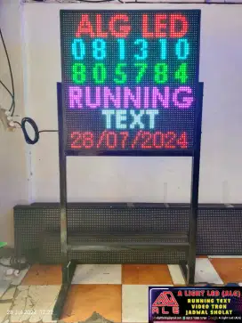 runnig text ukuran collour